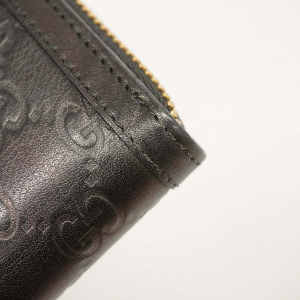 Gucci long wallet Guccissima 291132 leather black champagne for men and women - Picture 9 of 11
